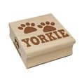 thumbnail image 1 of Yorkie Yorkshire Terrier Dog Paw Prints Fun Text Square Rubber Stamp Stamping Scrapbooking Crafting - Small 1.25in, 1 of 7