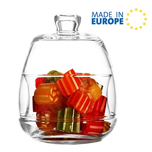 Glass Dessert Cup, Sugar Bowl, Butter Dish with Cover, Food Container