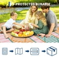 thumbnail image 2 of Waterproof Reversible Outdoor Rug for Patio, Camping & RV – Lightweight Plastic Straw Mat, Boho Geometric, UV Resistant, Easy Clean (Orange/Green/Pink/White, 8x10ft, US Spec), 2 of 8