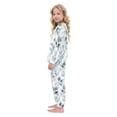 thumbnail image 4 of Fluffy Pajamas Set Fuzzy Winter Warm Pj Sets Pullover Tops and Long Pants Soft Gray Leaves Medium, 4 of 8