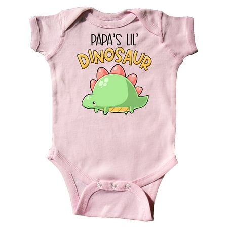 

Inktastic Papa s Lil Dinosaur withCute Stegosaurus Gift Baby Boy or Baby Girl Bodysuit
