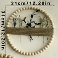 thumbnail image 5 of Wooden Bead Round Garland Farmhouse Decor Decoration Bohemian Wall Front Door Decoration,Small Wooden Beads, 5 of 7