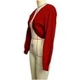 thumbnail image 5 of Women's Bolero Shoulder Shrug Sweaters Long Sleeve Open Front Cropped Cardigan Casual Knitted Outerwear, 5 of 6