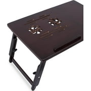 Multi-tasking Laptop Bed Tray with Adjustable Legs - Walnut