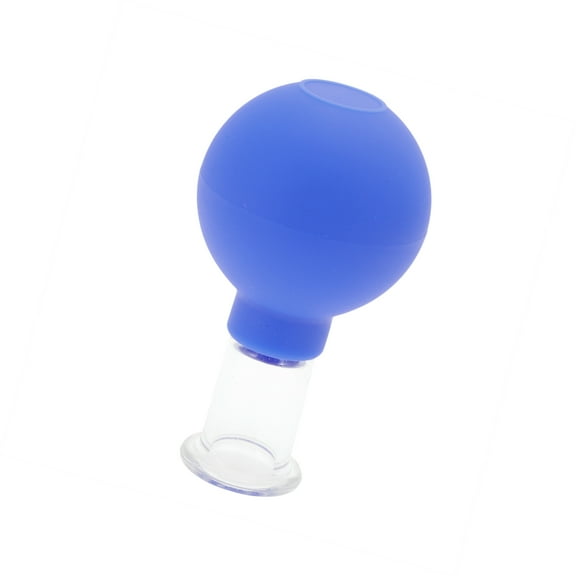 Vocoste 1 Pc Convenient Cupping Facial Tools for Beauty Parlor 0.53" Blue Silicone Glass