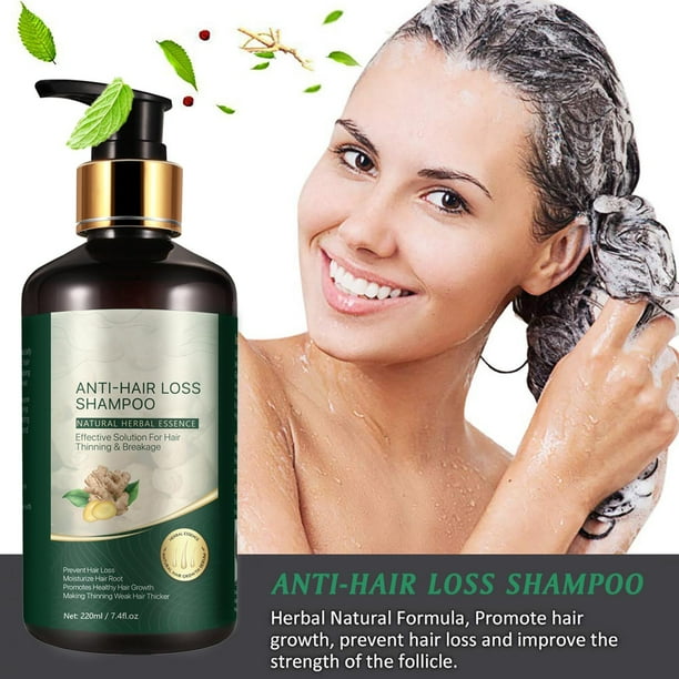 Fiudx Champú de Jengibre para El Crecimiento Del Cabello, Ingredientes Vegetales Naturales, Prevención de La Caída Del Cabello, Champú Densificador, Todo Tipo de Cabello, Uso Diario, Favorece El Crec
