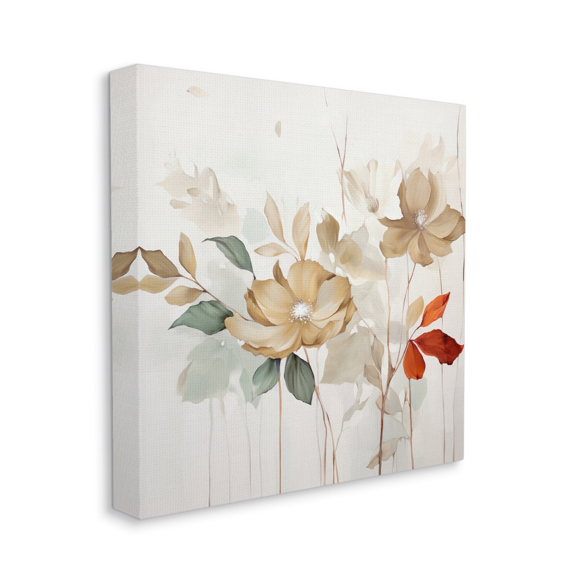 Stupell Industries Soft Modern Blooms Botanical & Floral Painting Gallery Wrapped Canvas Art Print Wall Art, 30 x 30