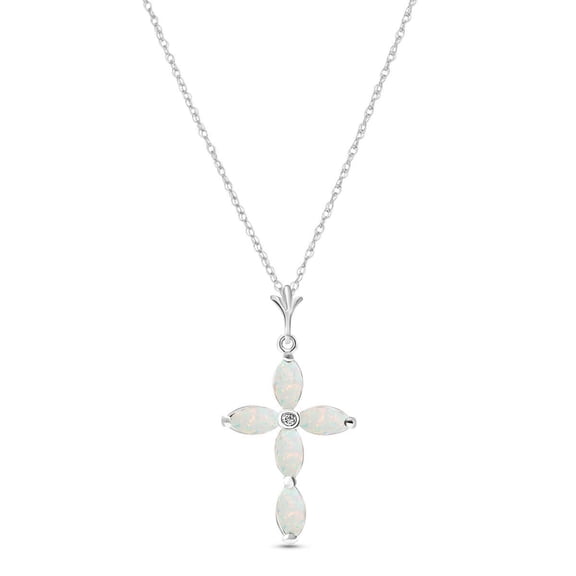 Galaxy Gold 14K Solid Gold Natural Diamond Pendant Necklace for Women - White Gold Fine Jewelry