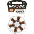 thumbnail image 2 of (2 pack) Rayovac Size 312 Hearing Aid Batteries (6 Pack), Size 312 Batteries, 2 of 10