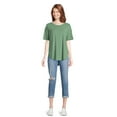 thumbnail image 2 of Time and Tru Women's Tunic Tee with Short Sleeves, 2-Pack, Sizes XS-XXXL, 2 of 5