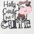 thumbnail image 3 of Baby Girl Clothes Outfit Newborn Going Home Outfit Long Sleeve Letter Cute Cow Print Ruffle Romper+ Floral Pants + Cute Headband Sets for Fall Winter 0 3 6 9 12 18 Months, 3 of 6