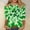 07Green, variant on mihongmao Saint Patrick's Graphic T Shirt Women 3/4 Sleeve Round Neck Casual Printed Pullover T-shirt Green 3X