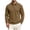 Brown, variant on Long Sleeve Polo Shirts For Men Corduroy Casual Retro Polo Shirt With Elbow Patches Relaxed Fit Quarter Button Pullover Sweatshirt For Fall And Winter Navy S