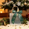 thumbnail image 5 of Kumdkd Christmas Transparent Hand-held Gift Bag with Gold Handle, 9.84x7.87 Inch Reusable Plastic Gift Box for Christmas Eve Apples, Candy, Toys, Holiday Party Favor Bags, Creative Souvenir Hand Bag, 5 of 6