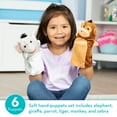 thumbnail image 3 of Melissa & Doug Safari Buddies Hand Puppets, Set of 6 (Elephant, Tiger, Parrot, Giraffe, Monkey, Zebra), 3 of 11