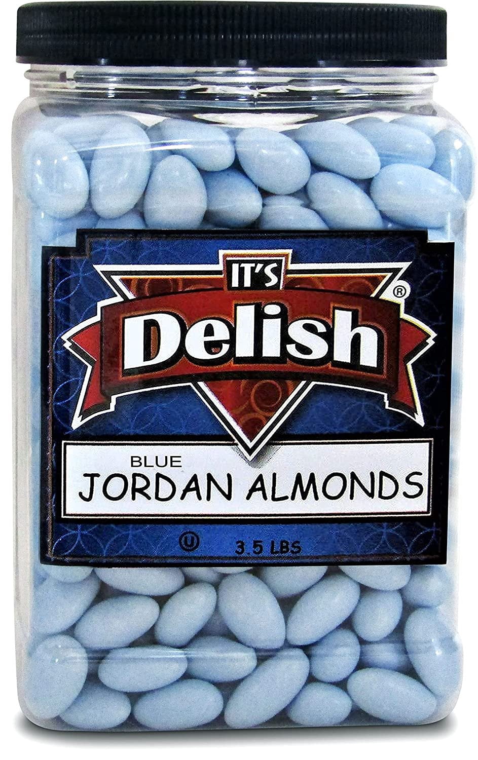 Pastel Light Blue Jordan Almonds by Its Delish, 3.5 lbs Jumbo Container  Kosher Almond Nut with Sweet Hard Candy Coating - Weddings, Birthday Boy, Baby Shower Theme Party Favors and Candy Buffets...