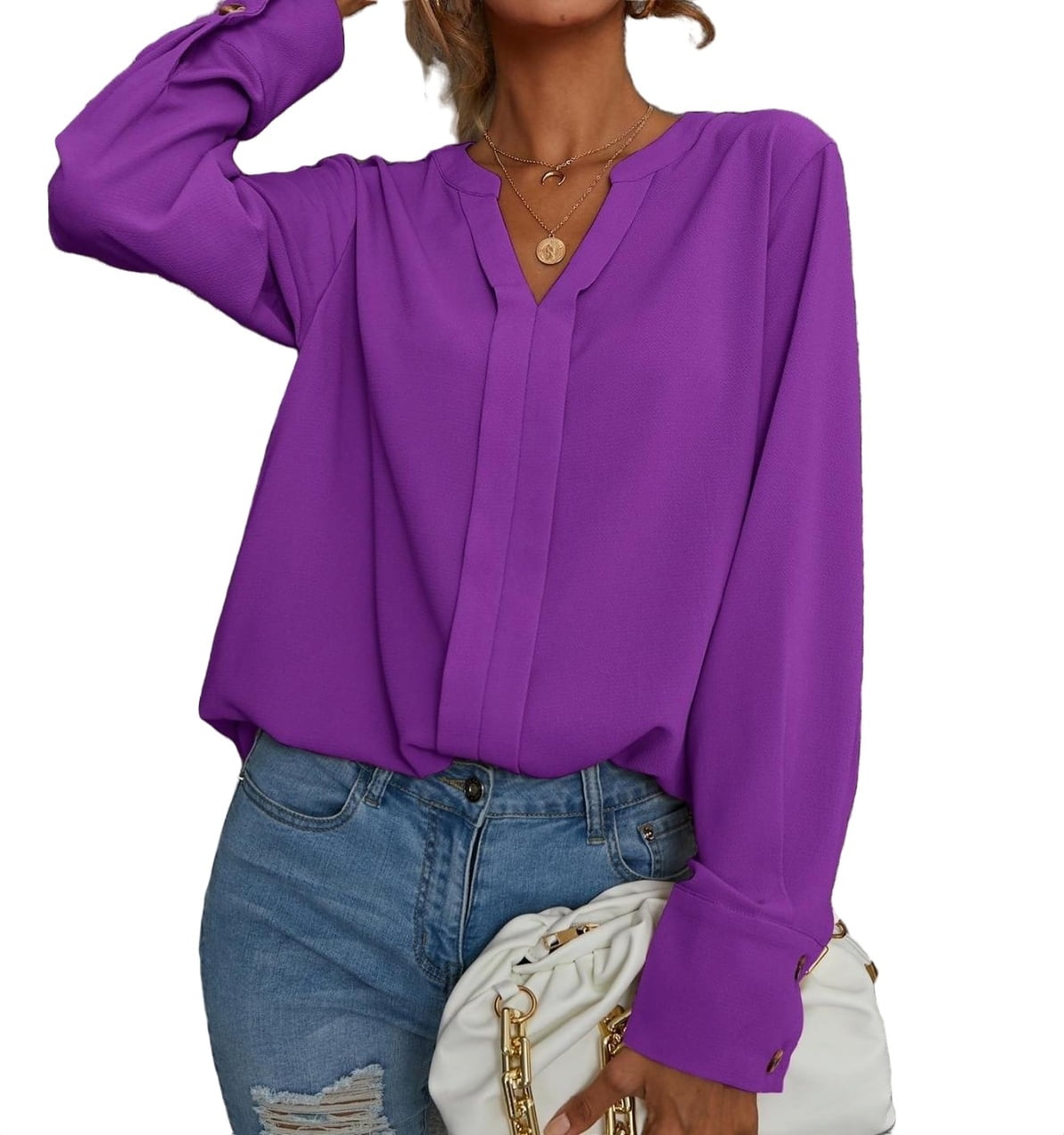 elegant purple blouse