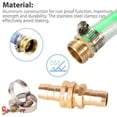 thumbnail image 4 of 2Pcs 5/8 3/4Inch Brass Garden Hose Repair Mender Kit Water Hose End Mender Male Female Hose Connector Set with 4 Stainless Steel Clamp, 4 of 8