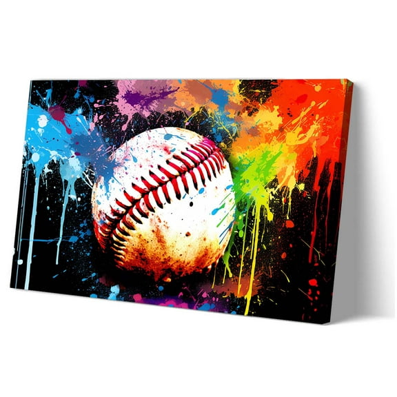 Baseball Canvas Wall Art Inspirational Gift Graffiti Poster for Bedroom Wall Hanging Decorations for Hallway Modern Painting Panels Giclee Print