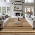 thumbnail image 3 of Country Farmhouse Area Rugs 5'x8', Washable Small Throw Rugs for Classroom Bedroom, Vintage Plants Lines Pattern Brown Indoor Outdoor Rug Non-Slip Low Pile Carpet Runner Reversible Floor Mats, 3 of 8