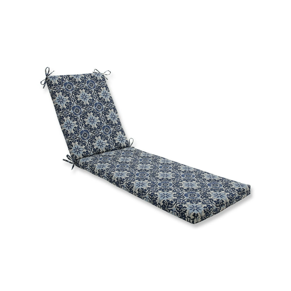 Pillow Perfect Outdoorindoor Woodblock Prism Blue Chaise Lounge Cushion 80x23x3 0544