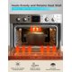 thumbnail image 5 of BLACK+DECKER Horno Dutch Oven de Hierro Fundido de 5 Cuartos con Tapa de Sartén de 10.25 Pulgadas, Utensilios de Cocina de Hierro Fundido Precurado con Acabado en Bronce y Interior Pulido, BDK202BR,, 5 of 7