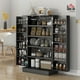 thumbnail image 2 of Armario de cocina HOMCOM, 104 cm, negro, 5 niveles, 12 estantes, 2 of 9