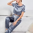 thumbnail image 6 of Sngxgn Womens Pajamas Set Short Sleeve Tops with Pants Pjs Soft V Neck Sleepwear Lightweight Loungewear(A,XL), 6 of 8