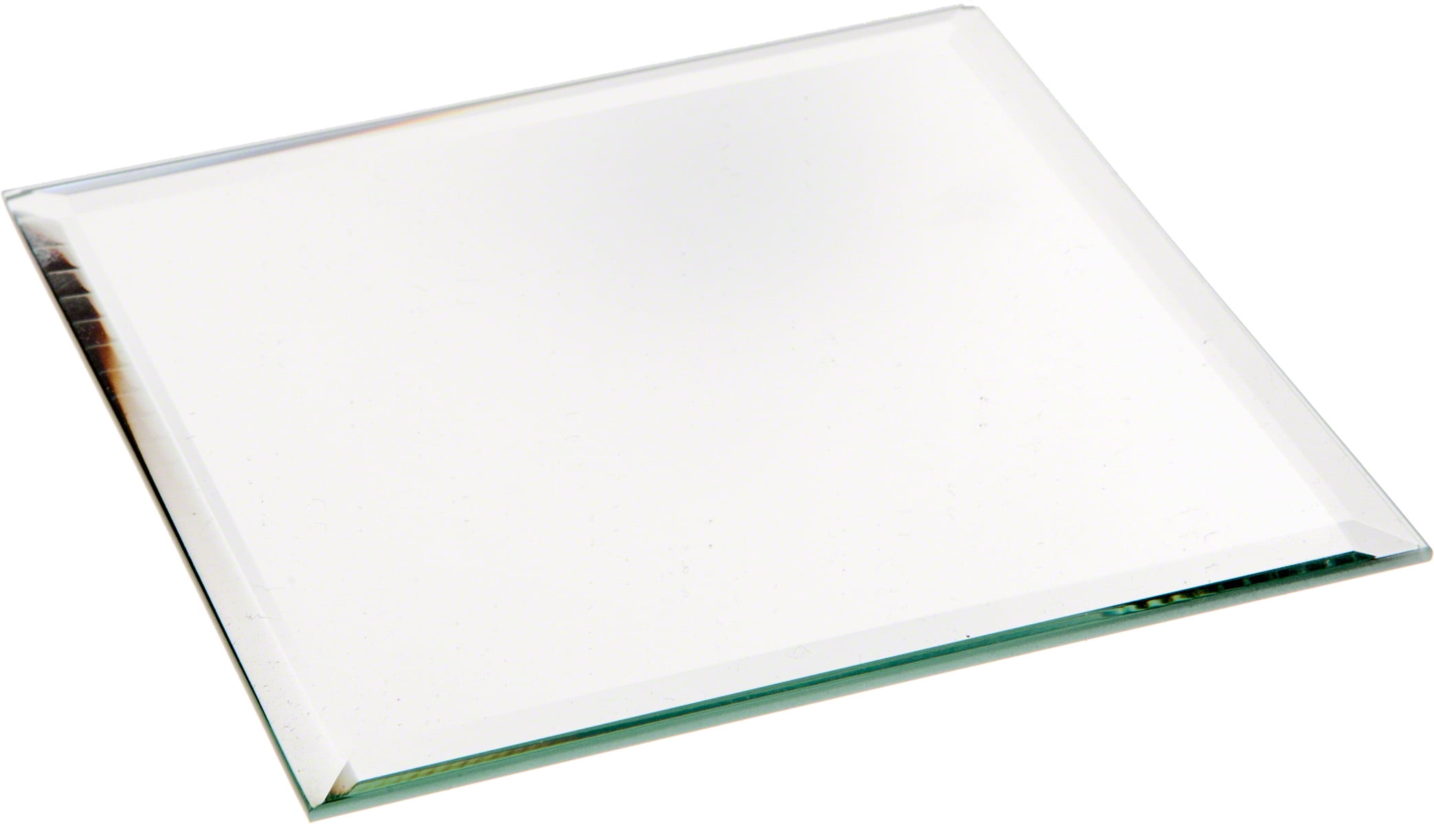4 inch x 4 inch Plymor Round 3mm Non-Beveled Glass Mirror 