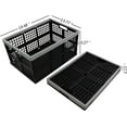 Large Collapsible Storage Crates, 42 Liter Plastic Foldable Crate Bins