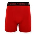 thumbnail image 3 of Zoo York Men's 8-Pack 360 Stretch Boxer Briefs - Printed & Solid Color Premium Underwear for Men in Bacon N Eggs, Red, Dark Grey, Black Size: M, 3 of 7