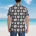 thumbnail image 3 of Lsque Husky pattern Hawaiian Shirt for Men, Unisex Summer Beach Casual Short Sleeve Button Down Shirts-XX-Large, 3 of 9