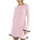 thumbnail image 3 of WILLBEST Vestidos Cortos Para Mujer Vestido De Otoño De Manga Larga Para Mujer, Minifalda De Punto Con Cuello Redondo, Suéter De Invierno, Vestido Informal Ajustado, 3 of 3