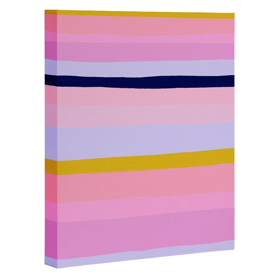 Society6 Sunshinecanteen Ojai Stripes 8" x 10" White Framed Canvas