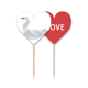 thumbnail image 1 of Geometric Abstract Goose patron de origami Palillos de dientes bandera etiqueta de amor selección de pastelitos, 1 of 4