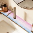 thumbnail image 2 of Yayeee Faucet Mat for Kitchen Sink 14.7" Diatomite Long Splash Guard Pad, Light Pink Stripes, 2 of 7