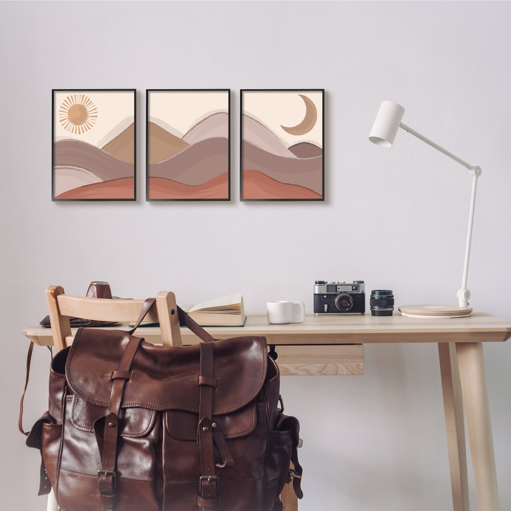 Stupell Industries Sun and Moon Desert Sand Hills Natural Dunes,24 x 30, Design by Lisa Perry Whitebutton