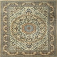 thumbnail image 1 of Ahgly Company Machine Washable Indoor Square Traditional Brown Area Rugs, 5' Square, 1 of 7