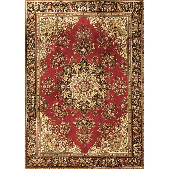Ahgly Company Indoor Rectangle Persian Brown Traditional Area Rugs, 4' x 6'
