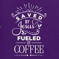 thumbnail image 5 of Wild Bobby Saved By Jesus Fueled By Coffee Inspirational/Christian Unisex Graphic Hoodie Sweatshirt, Purple, Large, 5 of 5