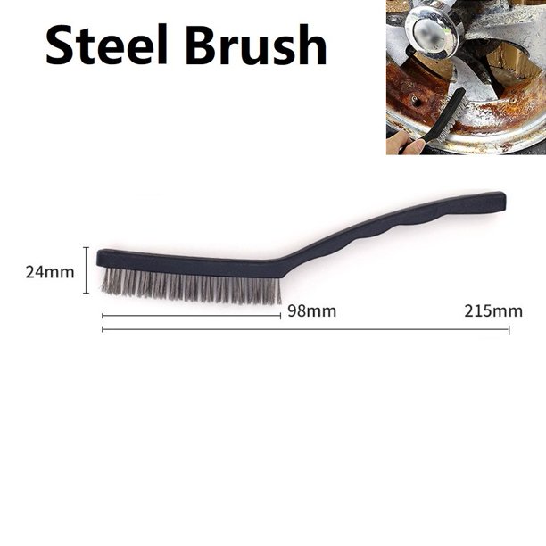 FANSU Mini Wire Brush Brass Nylon & Steel Brushes Rust Remover Cleaning Polish Grinder