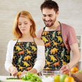 thumbnail image 5 of Black Toy Like Dinosaurs Pattern Apron-Garden Aprons for Women with Pockets-Cotton Linen Waterproof Kitchen Cooking Gardening Aprons Adjustable for Kitchen,Cooking,BBQ and Salon 33x27 Inch, 5 of 7