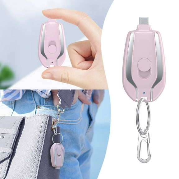 Mini Power Pod Keychain Charger Portable Charger for USB C Keychain Phone Charger Ultra-Compact External Power Bank