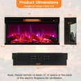 thumbnail image 4 of Giantex 36" 3-Sided Electric Fireplace, 1500W Recessed Fireplace Insert w/ Overheat Protection, 4 of 9