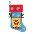 thumbnail image 1 of Ruz Bob Esponja Pantalones Cuadrados Apliques de 20.0 in Soporte de regalo para calcetín navideño para rellenos de medias Decoración del hogar interior y decoración navideña Azul, 1 of 1
