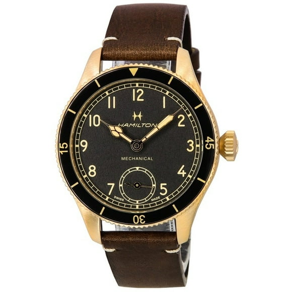Hamilton Khaki Aviation Pilot Pioneer Bronze Black Dial Mechanical H76709530 100M Men's Watch