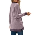 thumbnail image 6 of Womens Long Sleeve Tops with 2 Front Pockets Colorblock Casual Crew Neck Tshirts Loose Fit Spring Fall Clothes (XL, Pink), 6 of 6