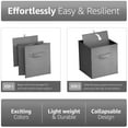 Sorbus Collapsible Cube Fabric Storage Bins (10.5" x 10.5"), 4 Pack, Modern Gray