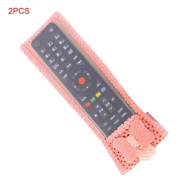 2 Pieces Bowknot Decor Dust-proof conditioner remote TV Air Conditioner Remote Controller Protector Lace Fabric Case Cover