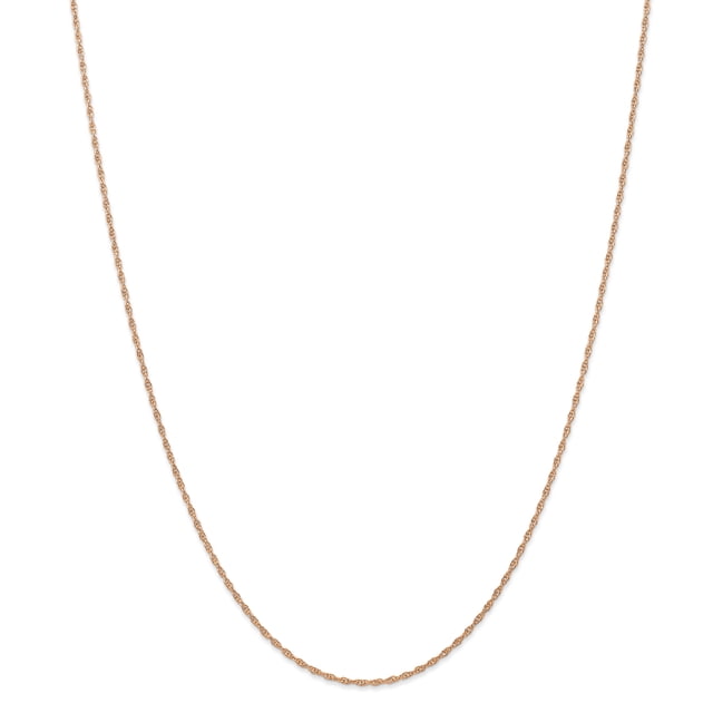14k Rose Gold 1.15mm Carded Cable Rope Chain (Weight: 1.3 Grams, Length: 18 Inches)